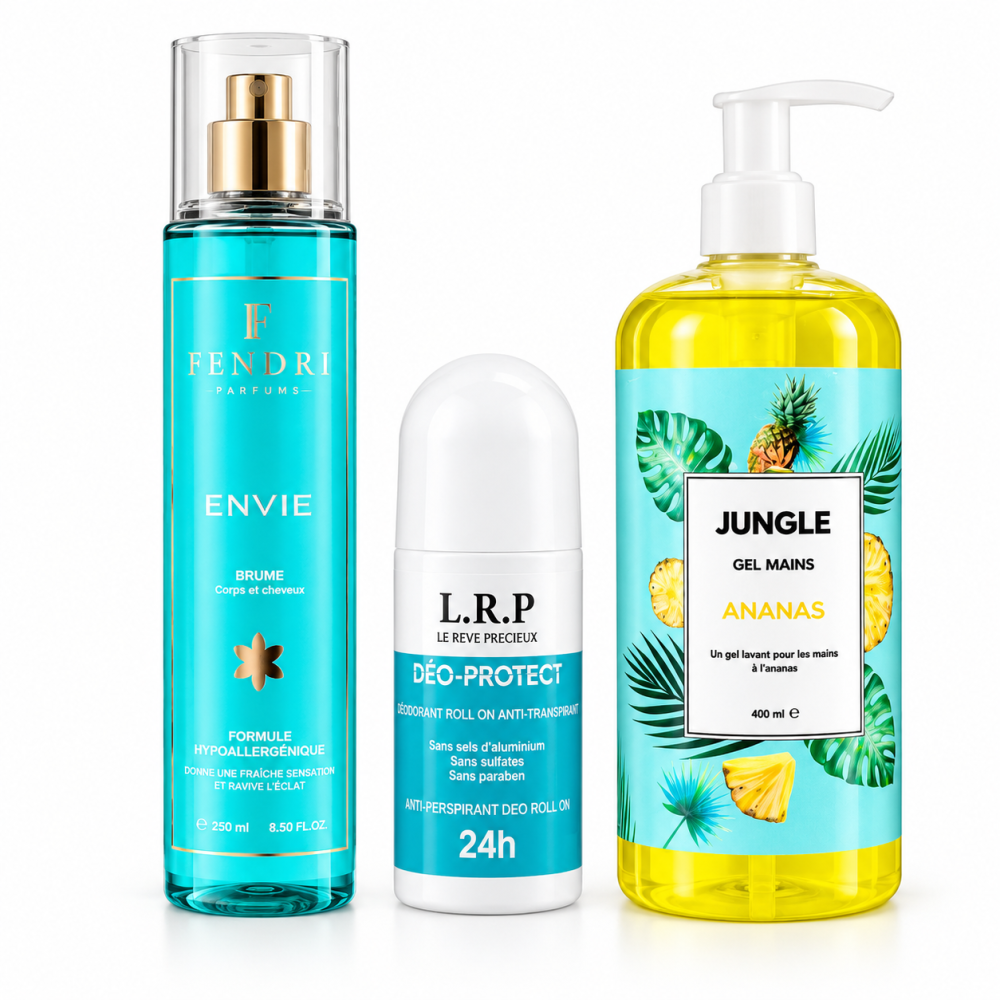 PACK - FENDRI BRUME AU CHOIX 1L + LRP DEO ROLLON + GEL LAVANT MAINS AU CHOIX