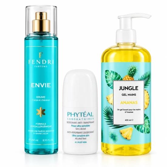 PACK - FENDRI BRUME AU CHOIX 1L + PHYTEAL DEO ROLLON + GEL LAVANT MAINS AU CHOIX