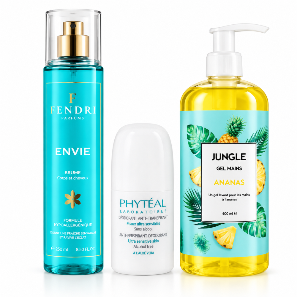 PACK - FENDRI BRUME AU CHOIX 1L + PHYTEAL DEO ROLLON + GEL LAVANT MAINS AU CHOIX