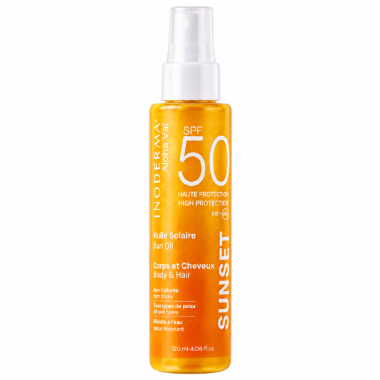 INODERMA ALOHA VAI - HUILE SOLAIRE SUNSET SPF50 120ML