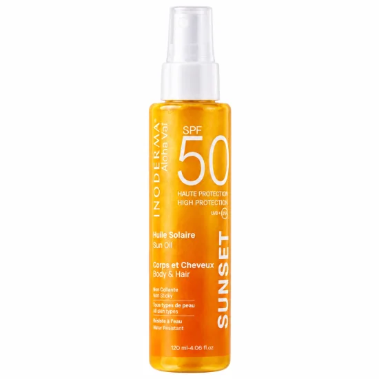 INODERMA ALOHA VAI - HUILE SOLAIRE SUNSET SPF50 120ML