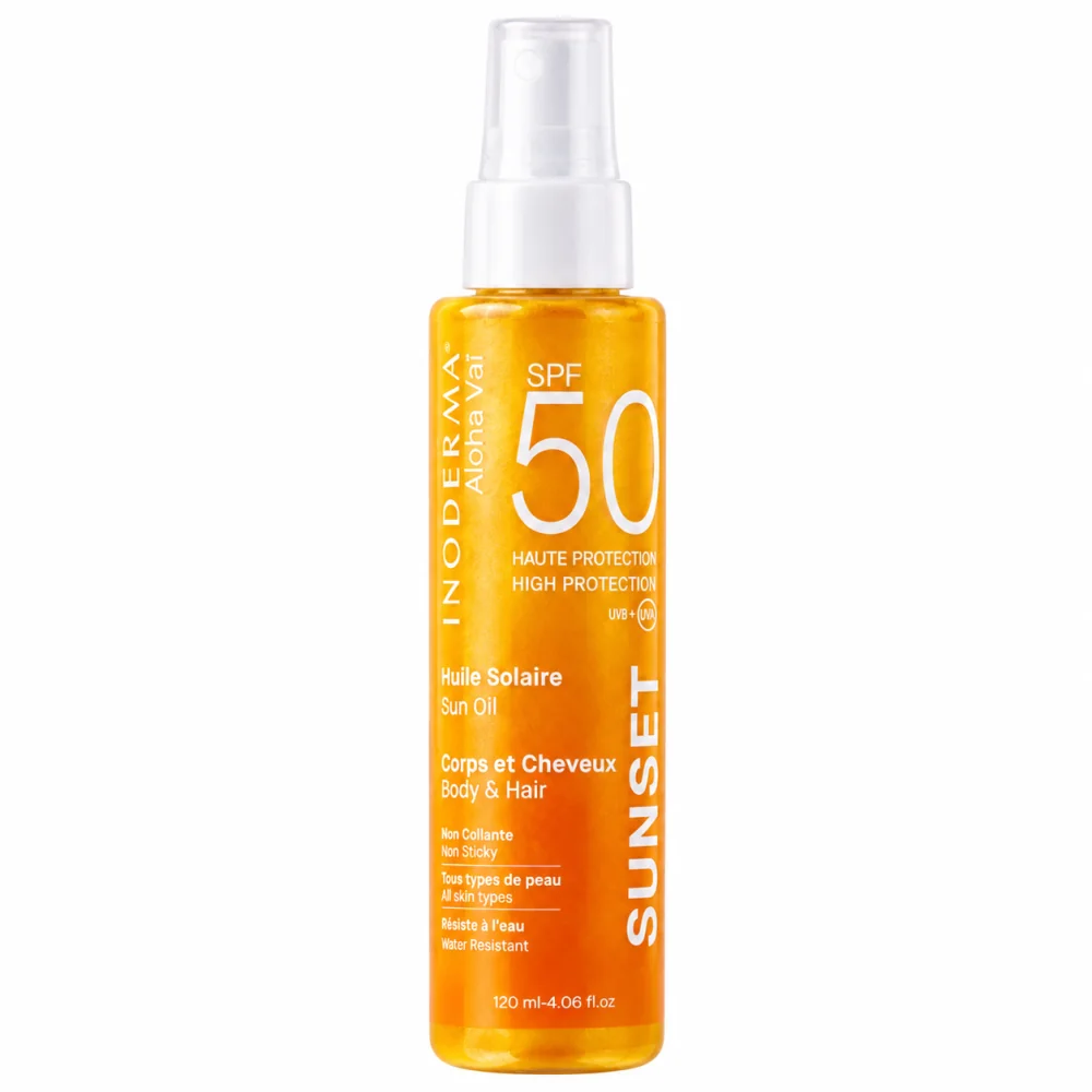 INODERMA ALOHA VAI - HUILE SOLAIRE SUNSET SPF50 120ML