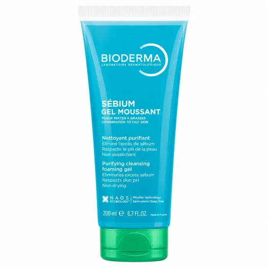 BIODERMA SEBIUM GEL MOUSSANT PURIFIANT TUBE, 200ML pour Accueil