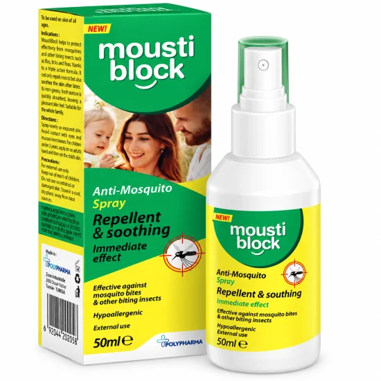 POLYPHARMA - MOUSTIBLOCK SPRAY ANTI MOUSTIQUES 50ML