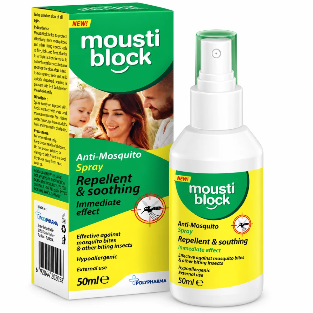 POLYPHARMA - MOUSTIBLOCK SPRAY ANTI MOUSTIQUES 50ML