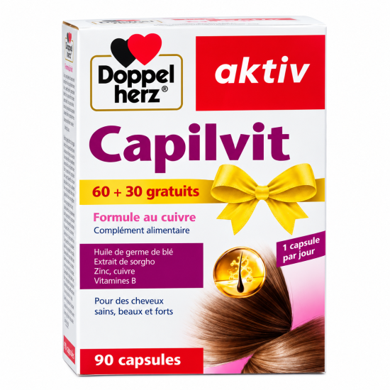 DOPPEL HERZ AKTIV - CAPILVIT FORMULE AU CUIVRE 90 CAPSULES