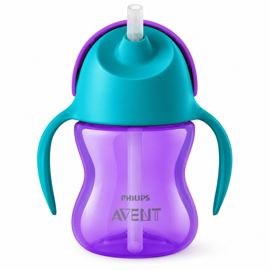 AVENT - TASSE À PAILLE CRÊTE DRAGON VIOLET 200ML