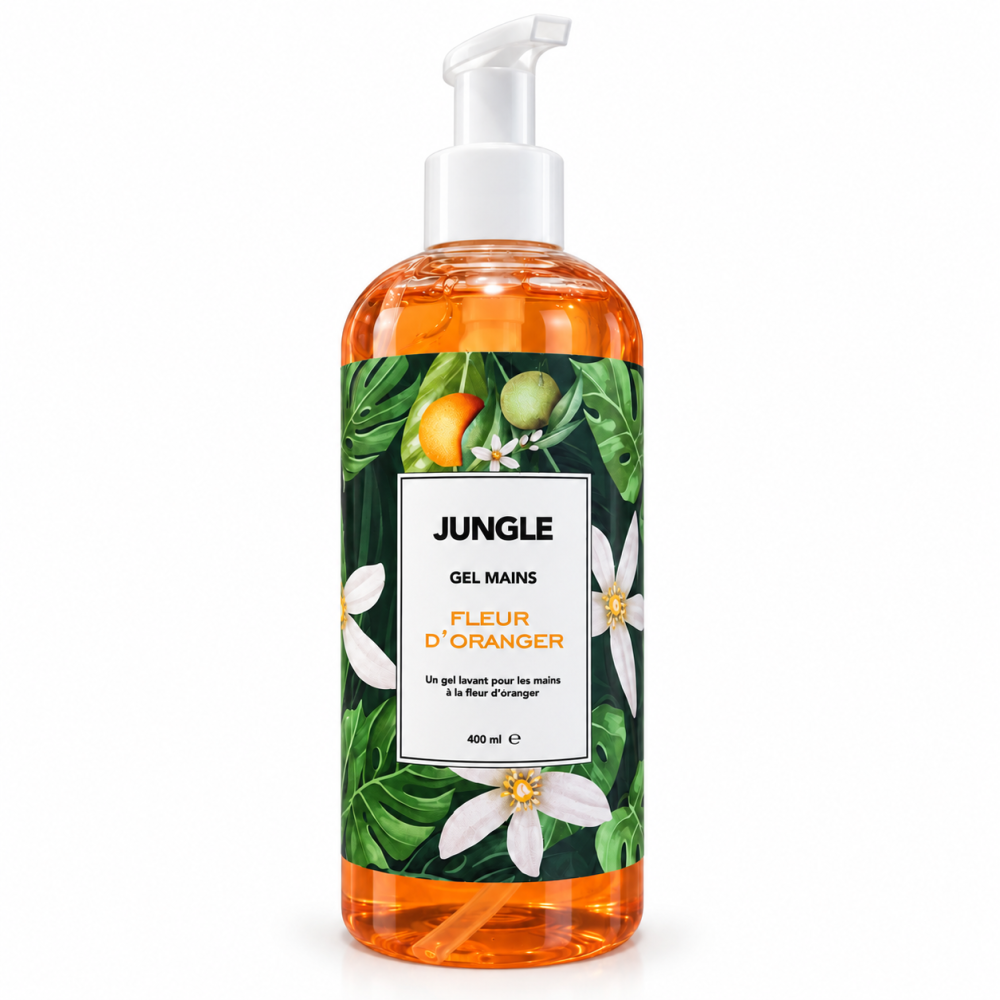 JUNGLE - GEL LAVANT MAINS FLEUR D'ORANGER 400ML