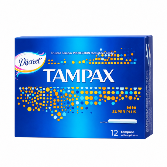 TAMPAX TAMPONS SUPER PLUS 12 PIECES