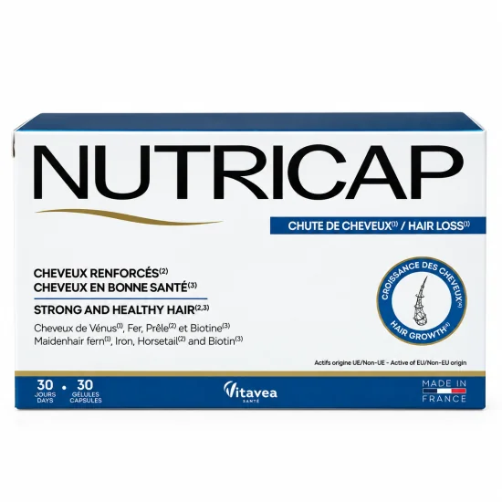 NUTRICAP - COMPLÉMENT ALIMENTAIRE ANTI CHUTE 30 GÉLULES pour Complé...