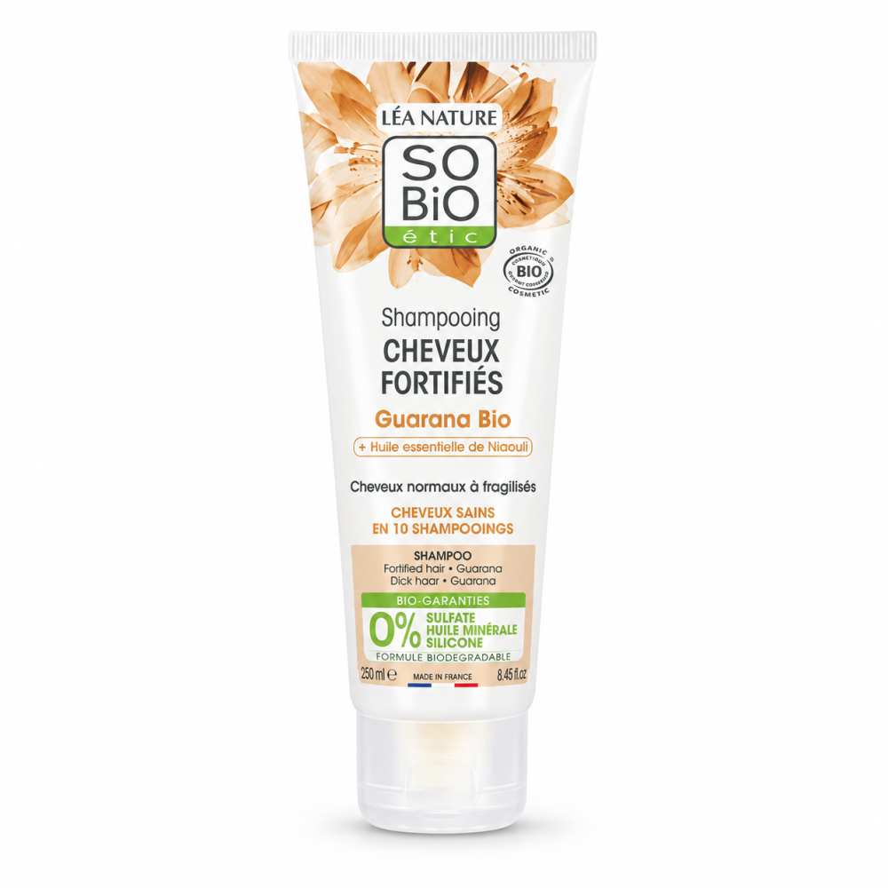 SO BIO - SHAMPOOING CHEVEUX FORTIFIES AU GUARANA BIO 250ML