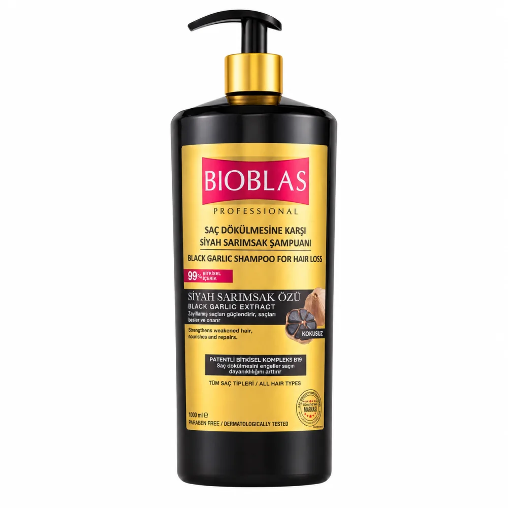 BIOBLAS - SHAMPOOING A L'AIL NOIR 1 LITRE