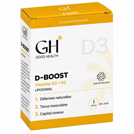 GOOD HEALTH - D-BOOST VITAMINE D3+K2 30 GELULES
