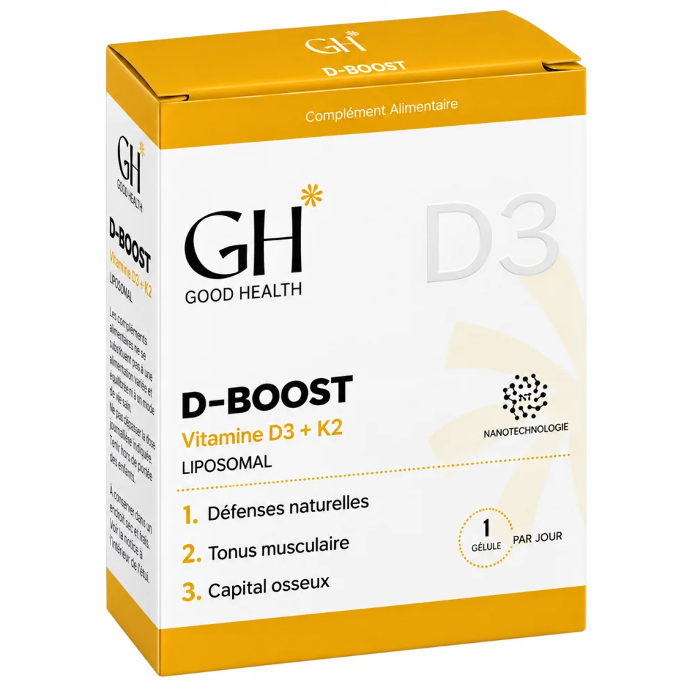 GOOD HEALTH - D-BOOST VITAMINE D3+K2 30 GELULES