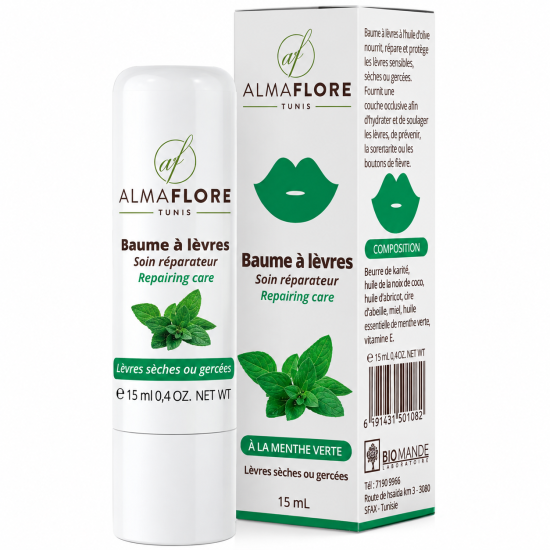 ALMAFLORE - BAUME A LEVRES MENTHE 15ML