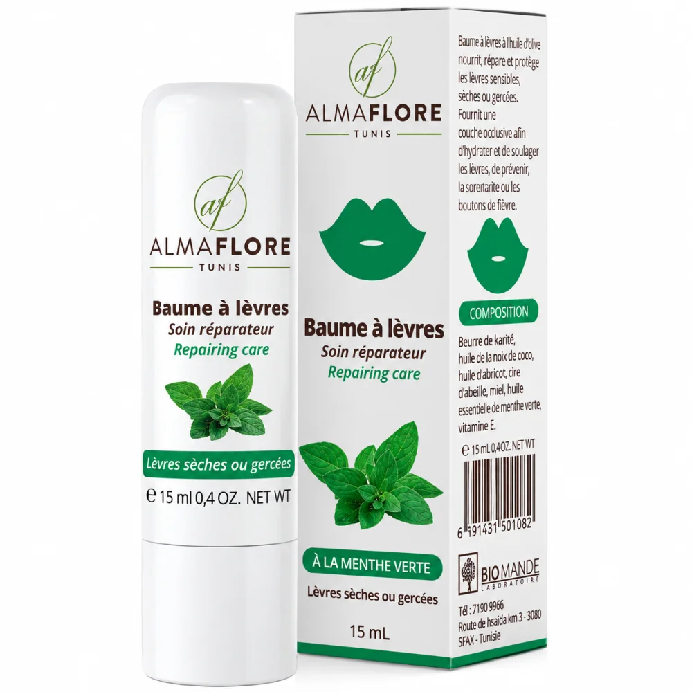 ALMAFLORE - BAUME A LEVRES MENTHE 15ML