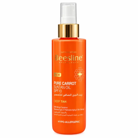 BEESLINE - HUILE DE BRONZAGE PURE CARROT SUNTAN OIL SPF10 200ML