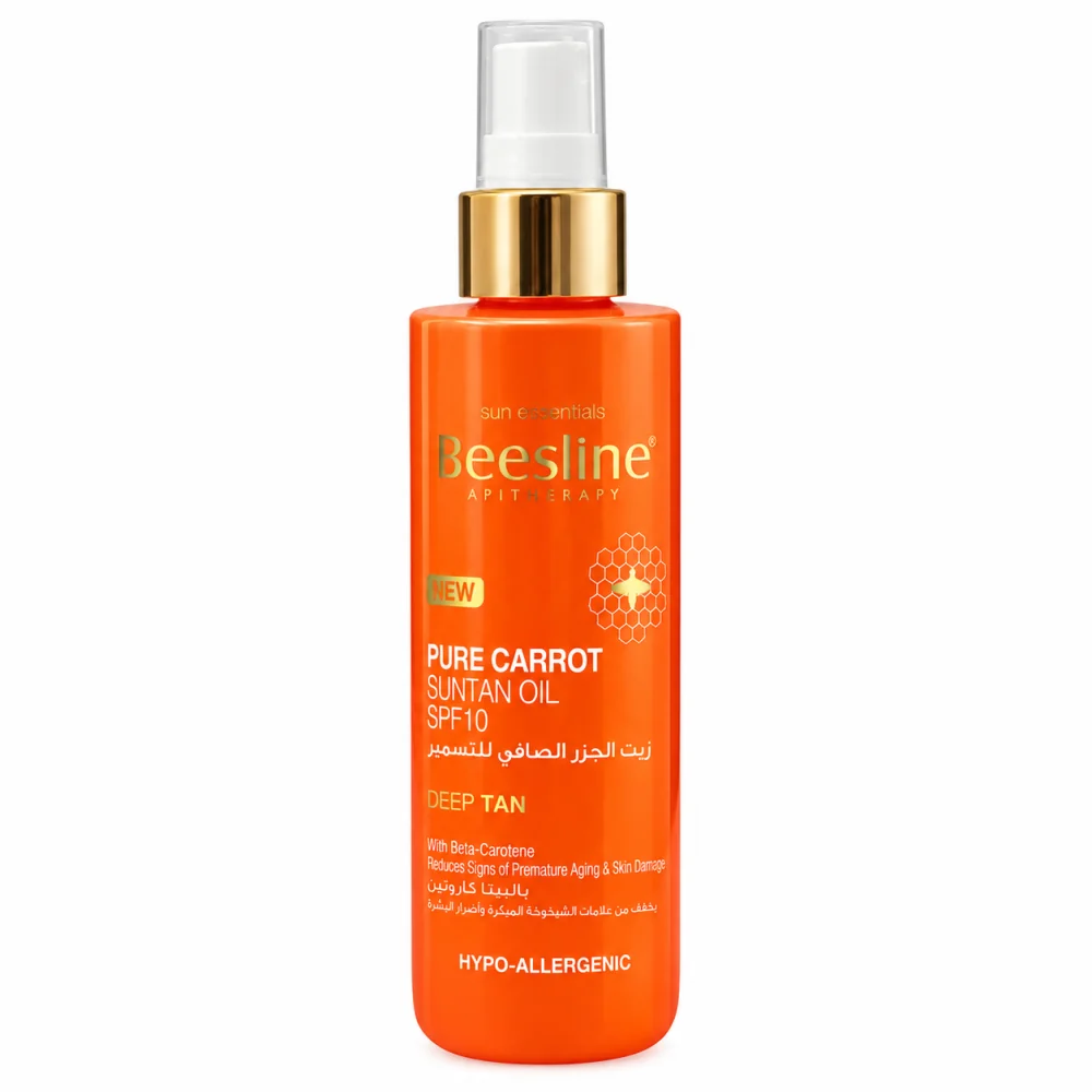 BEESLINE - HUILE DE BRONZAGE PURE CARROT SUNTAN OIL SPF10 200ML