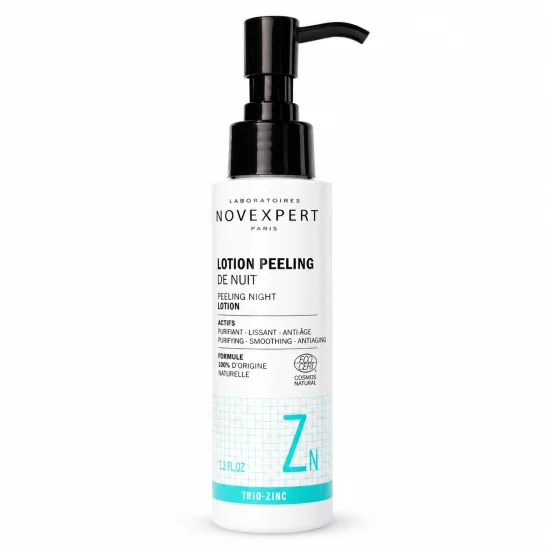 NOVEXPERT - LOTION PEELING NUIT TRIO ZINC 115ML