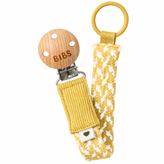 BIBS - ATTACHE TÉTINE TRESSÉE PALE BUTTER & IVORY