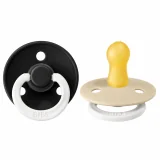 BIBS COLOUR - LOT DE 2 SUCETTES BLACK GLOW  VANILLA GLOW 6-18 MOIS