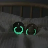 BIBS COLOUR - LOT DE 2 SUCETTES BLACK GLOW  VANILLA GLOW 6-18 MOIS
