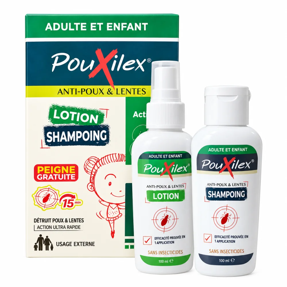 POXILEX - COFFRET ANTI POUX LOTION+SHAMPOOING + PEIGNE OFFERT
