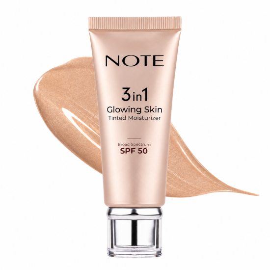 NOTE - 3 IN 1 GLOWING SKIN TINTED MOISTURIZER SPF50