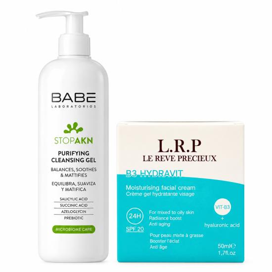 PACK - BABE GEL NETTOYANT 400ML + LRP CREME HYDRATANTE B3 SPF20