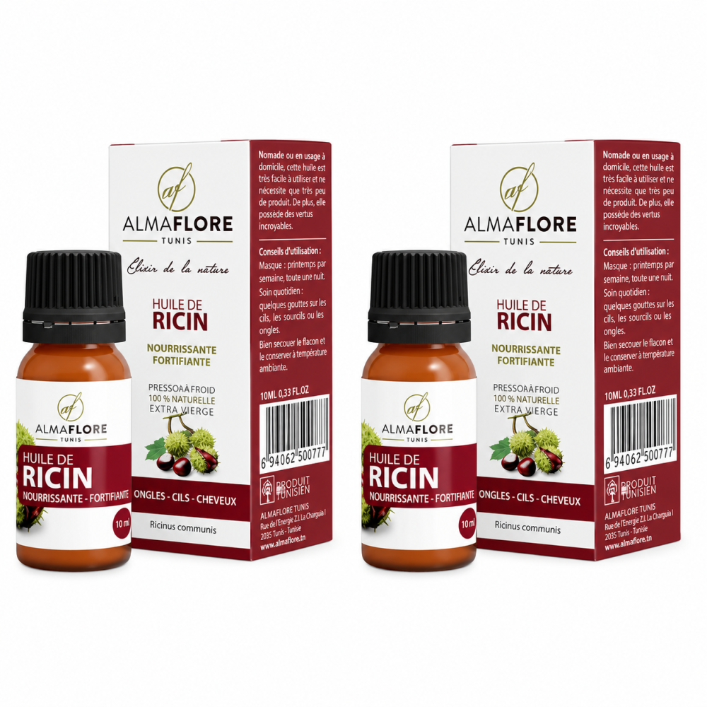ALMAFLORE - LOT DE 2 HUILES DE RICIN 10ML