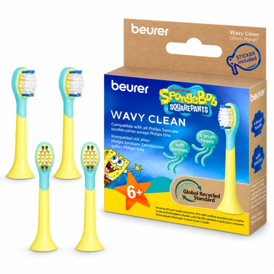 BEURER - LOT DE 4 BROSSETTES WAVY SOFT +6ANS