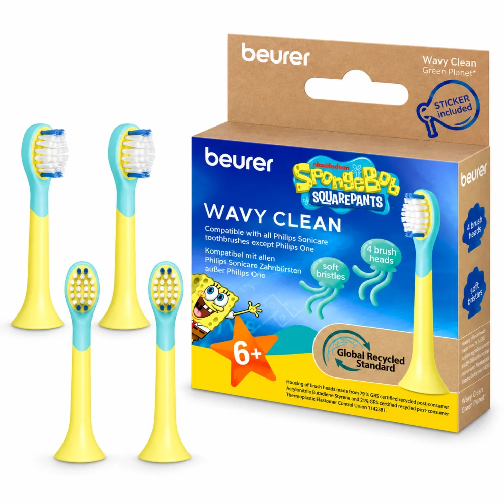 BEURER - LOT DE 4 BROSSETTES WAVY SOFT +6ANS