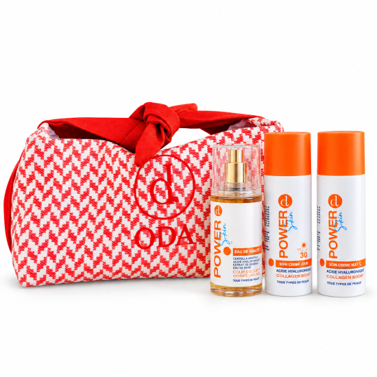 ODA POWER SKIN - CREME DE JOUR SPF30 + CREME DE NUIT + EAU DE BEAUTE + TROUSSE OFFERTE