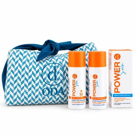 ODA POWER SKIN - CREME DE JOUR SPF30 + CREME DE NUIT + SERUM CONTOUR DES YEUX + TROUSSE OFFERTE