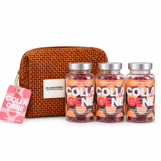 LES ESSENTIELLES LAB - LOT DE 3 BOITES COLLAGENES GUMMIES + TROUSSE OFFERTE