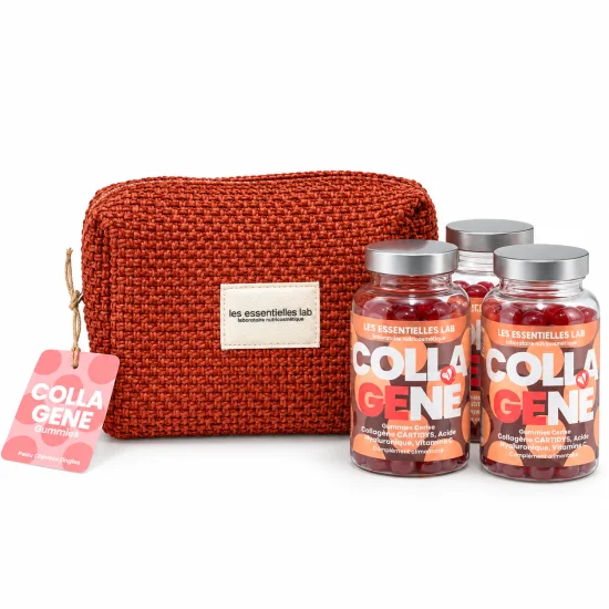 LES ESSENTIELLES LAB - LOT DE 3 BOITES COLLAGENES GUMMIES + TROUSSE OFFERTE