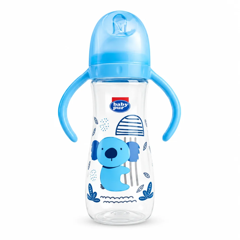 BABY PUR - BIBERON EN PLASTIQUE ROCKET AVEC ANSE 250 ML