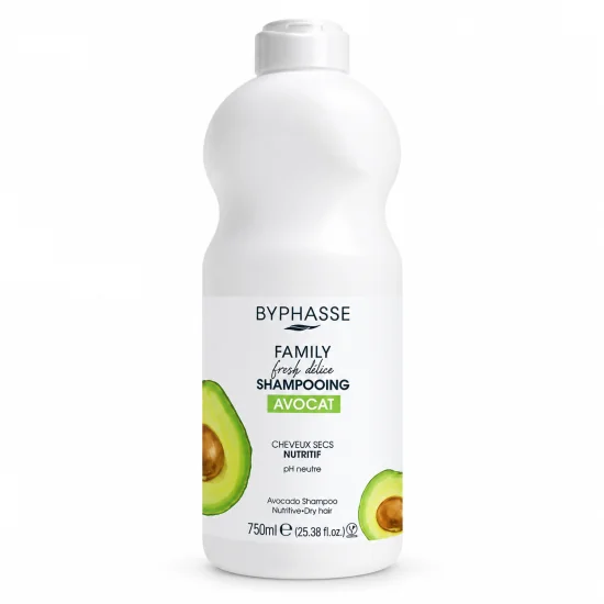 BYPHASSE FAMILY - SHAMPOOING AVOCAT CHEVEUX SECS 750ML