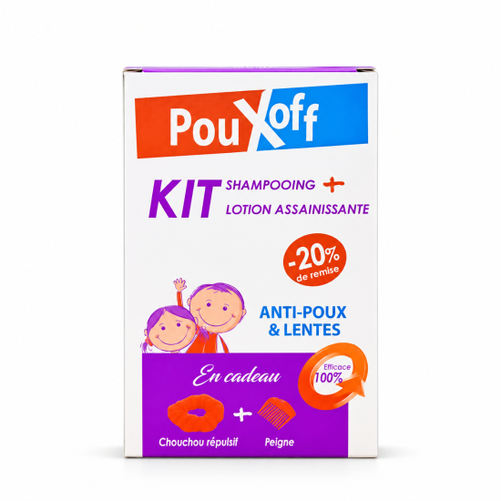 POUX OFF KIT SHAMPOOING ANTI POUX + LOTION ASSAINISSANTE pour Cheveux