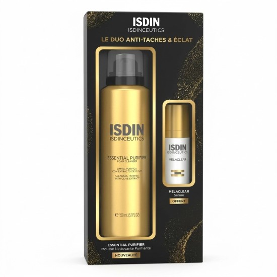 ISDIN ISDINCEUTICS - COFFRET LE DUO ANTI TACHES ET ECLAT : ESSENTIAL PURIFIER MOUSSE NETTOYANTE + MELACLEAR SERUM OFFERT