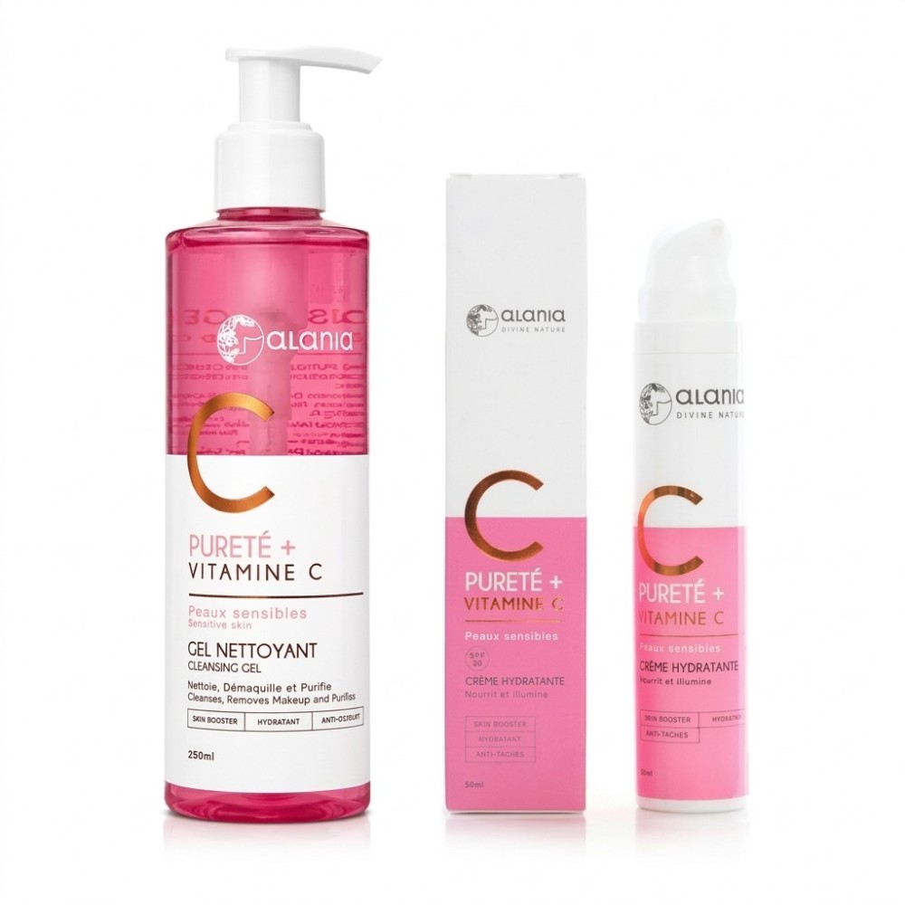 ALANIA - PACK : GEL NETTOYANT VITAMINE C + CREME HYDRATANTE VITAMINE C