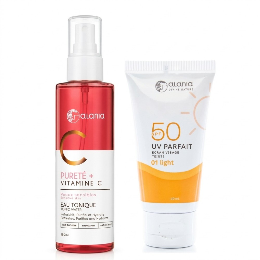ALANIA - PACK :  EAU TONIQUE + ALANIA ECRAN SPF50+ AU CHOIX