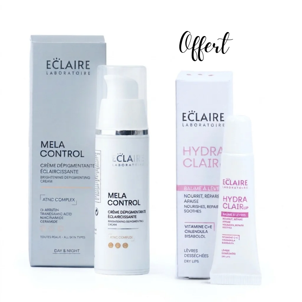 ECLAIRE - PACK : CREME DEPIGMENTANTE + BAUME A LEVRES OFFERT