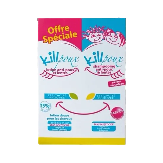 KILLPOUX PACK LOTION + SHAMPOOING pour Cheveux