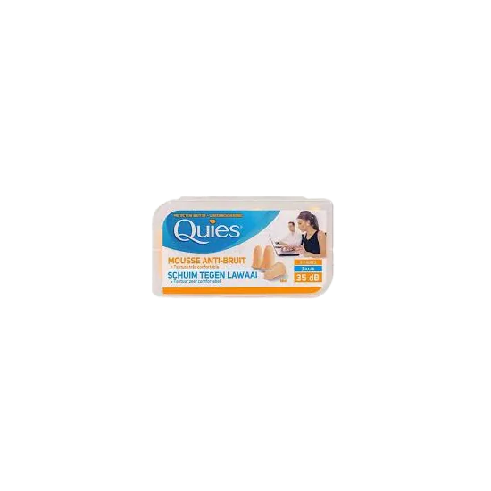 Quies Mousse anti-bruit Protections 3 paires pour Femmes