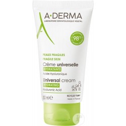 ADERMA Crème Universelle Hydratante Acide Hyaluronique Peaux Fragiles Tube 50ml