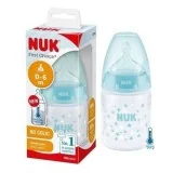 NUK First Choice + Biberon en Verre Bleu 120ml pour Accueil