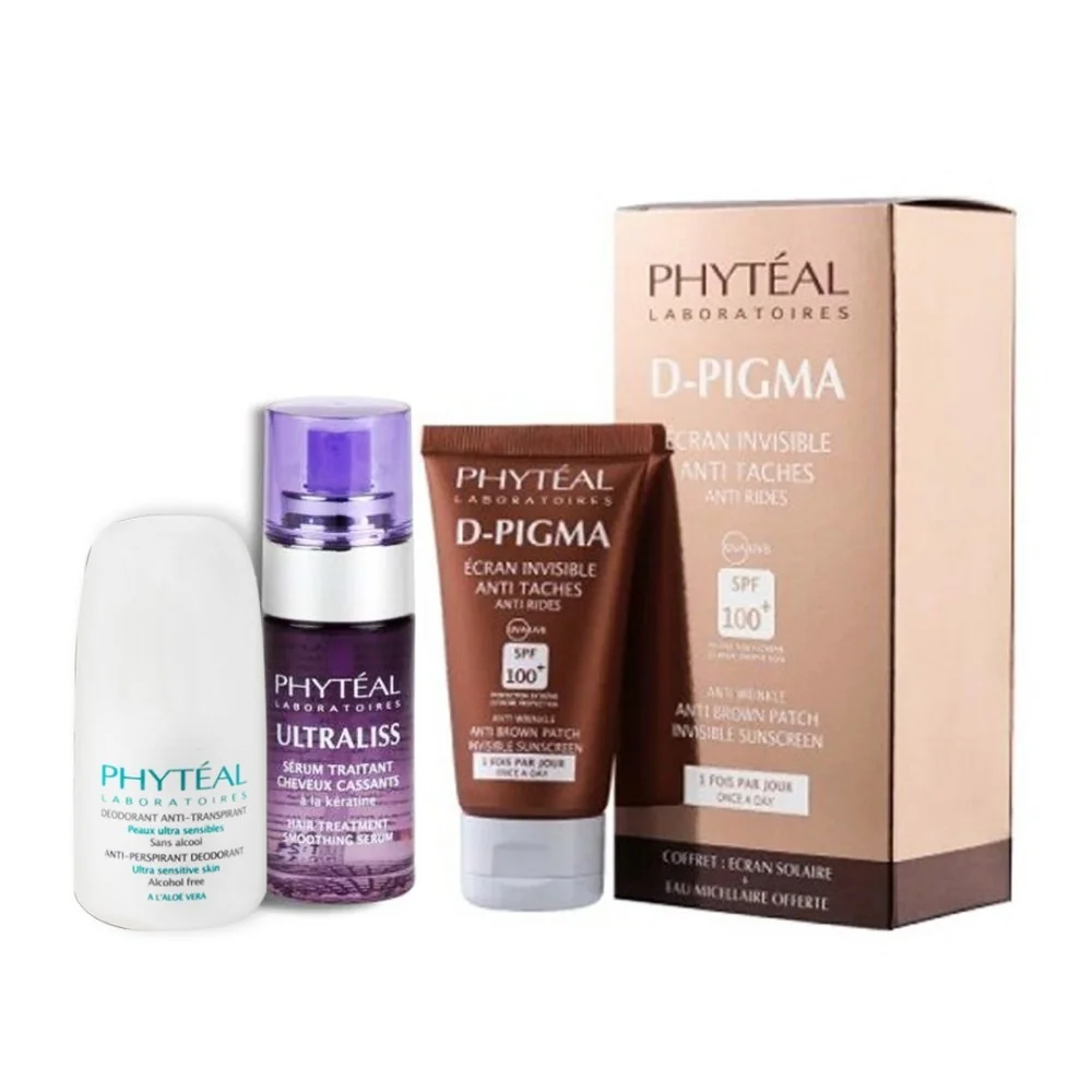 PHYTEAL ECRAN D PIGMA TEINTE BEIGE ROSE +ROLLON + SERUM ULTRALISS p...