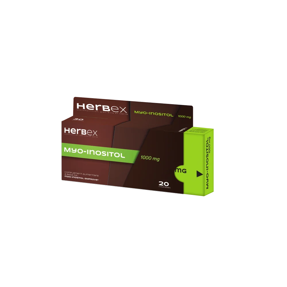 HERBEX MYO INOSITOL 1000MG BT 20 CP pour Compléments Alimentaires