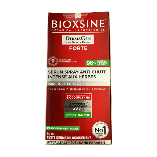 BIOXSINE FORTE SERUM SPRAY ANTI CHUTE INTENSE AUX HERBES 50ML pour ...